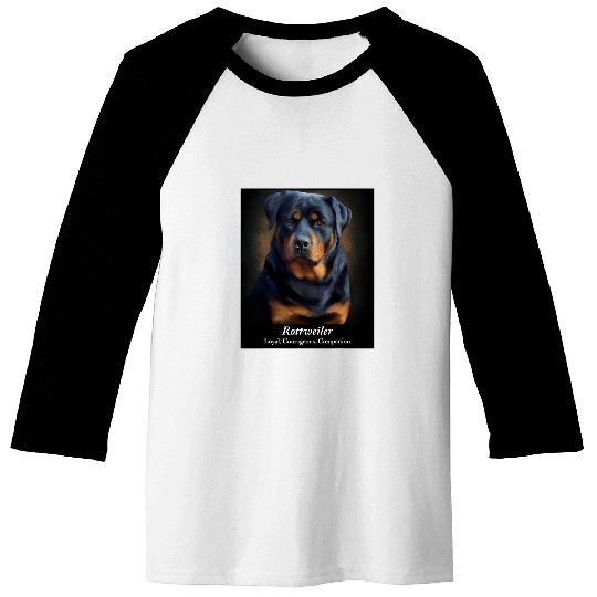 Dog Rottweiler Beautiful Rottweiler Trusted Loyal Courageous Companion Baseball Tees