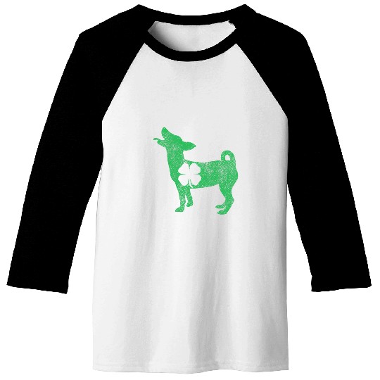 Dog Jack Russell Terrier Dog St. Patricks Day Irish Shamrock Baseball Tees