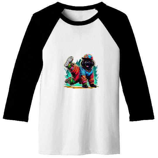 Hip Hop Newfoundland Dog Dancer Baseball Tees