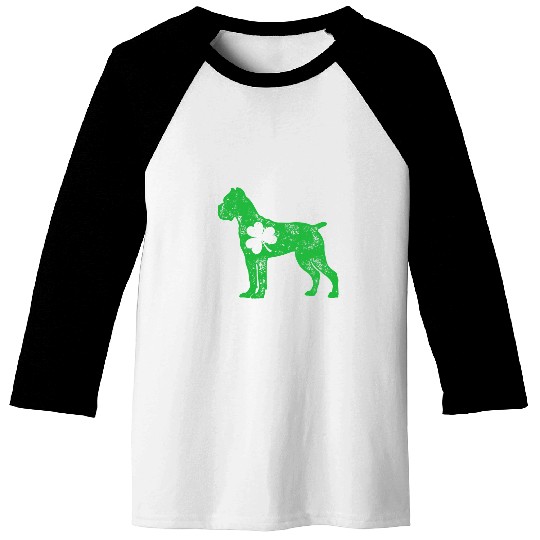 Cane Corso St Patricks Day Boys Kids Women Shamrock Dog Gift 2 Baseball Tees