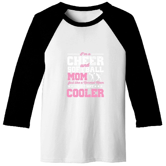 Funny Softball Cheer Mom Graphic Women Moms Cheerleader 10 Baseball Tees