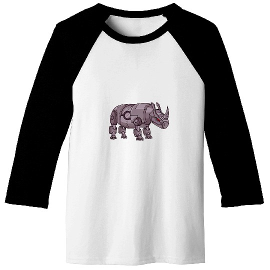 Lacrosse Gift Mechanical Rhinoceros Robot Funny robotic Rhinoceros Baseball Tees