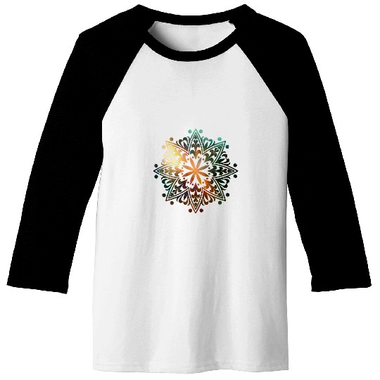 Emerald Milkyway Mandala Sacred Geometry Yoga Mantra Om Gift Baseball Tees
