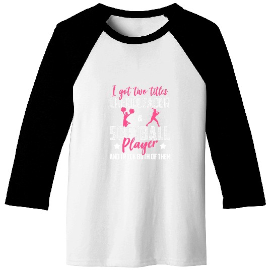 Funny Softball Cheer Lover Graphic Women Girls Cheerleader 15 Baseball Tees