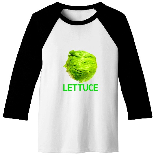 Lacrosse Gift Lettuce Vegetable Color Photo Text Baseball Tees