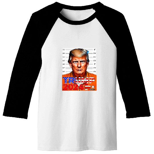 Donald Trump Boxer Indicted Jail Arrest Trump Mugshot 2 Baseball Tees