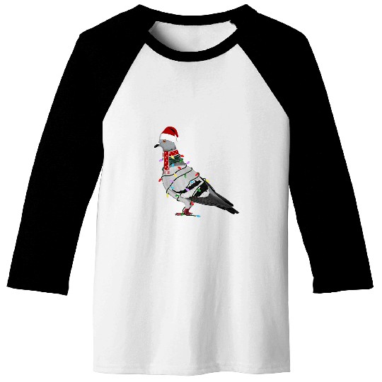Pigeon Christmas Tree Bird Santa Claus Biologist Animal Baseball Tees