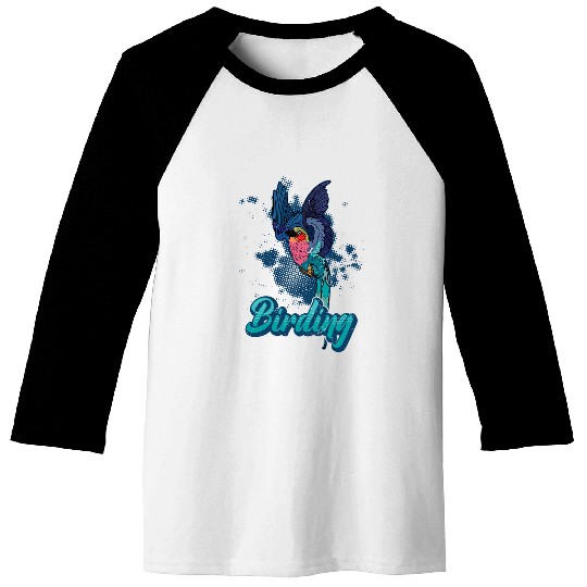Birdwatching roller biologist wildlife ornithology birdlover 6 Baseball Tees