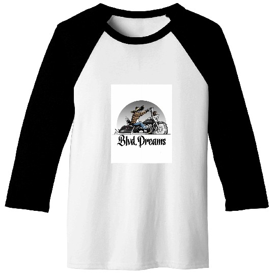 Lowrider Motorcycle Bike High Ape Hangers Blvd  Dreams Baseball Tees