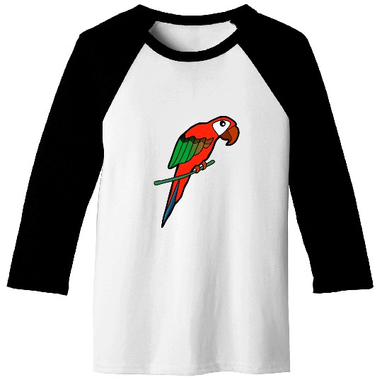 Tropical Colorful Exotic Parrot Baseball Tees