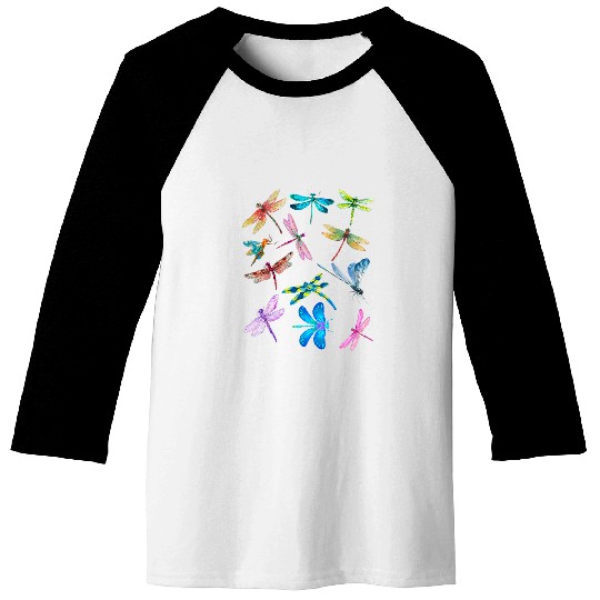 nurses And Dog Mom Dragonfly Watercolor Happy nurses Week 2 Baseball Tees