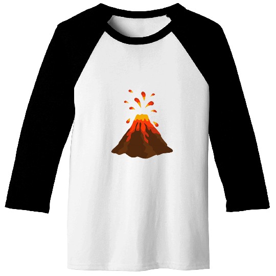 Erupting Volcano Ash Geology Geologist Magma Volcano Lover 21 Baseball Tees