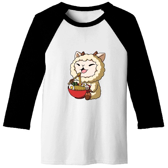 Sheep Lover Year of the Sheep Chinese New Year Japanese Ramen Baseball Tees