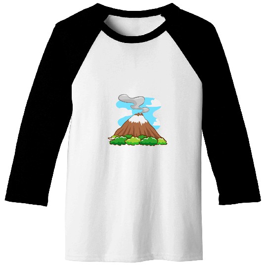 Erupting Volcano Ash Geology Geologist Magma Volcano Lover Baseball Tees