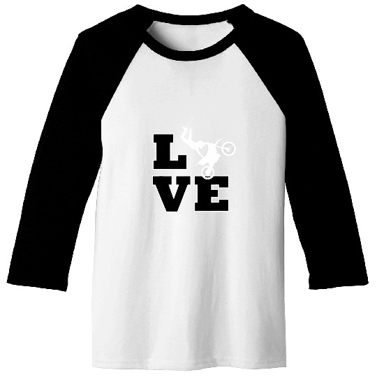 Love Dirt Bike Rider for Men Boys Kids Baseball Tees