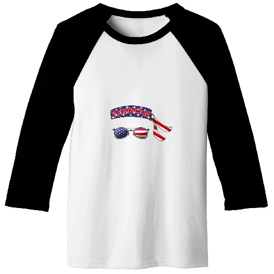 Paramedic Patriotic America Red White Blue Glasses Bandana Baseball Tees