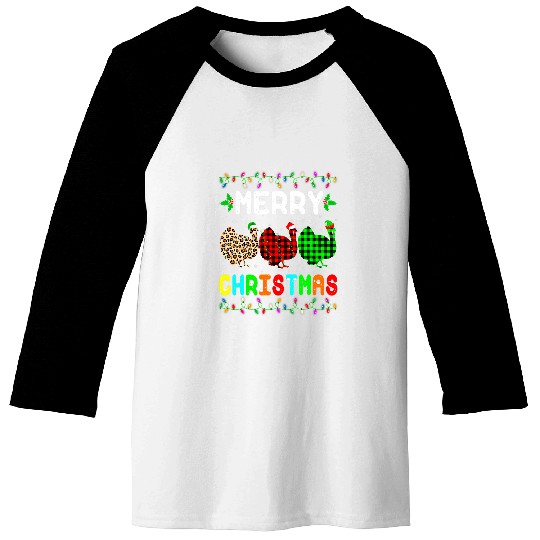 Lacrosse Gift Merry Christmas Turkey Santa Elf xmass Leopard Plaid Baseball Tees