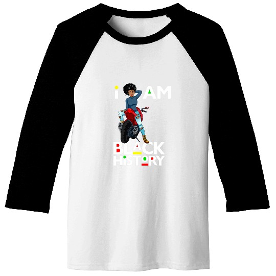 Melanin Bike Rider Black Queen Women Motorcycle Biker Riding 22 Baseball Tees
