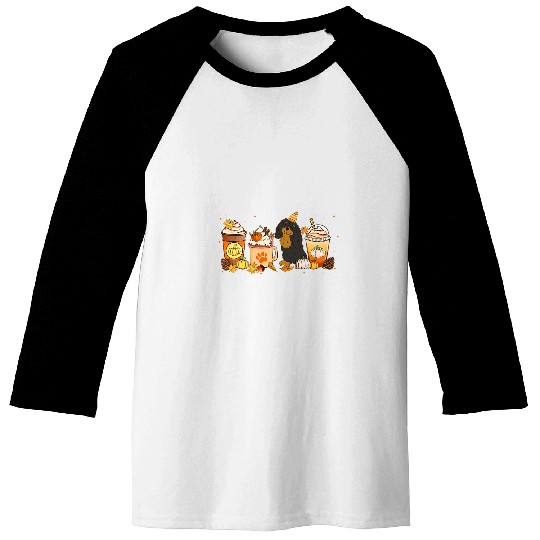 Cavalier Dog Coffee Lovers Pumpkin Spice Fall Thanksgiving 1 Baseball Tees