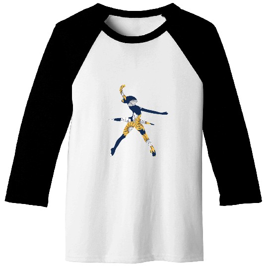Ballerina Sunflower Ballet Dancer Floral Dancing Flower Baseball Tees