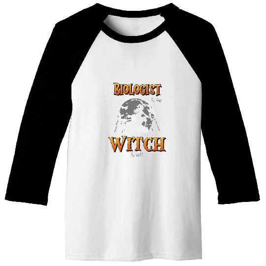 Halloween Biologist Witch Funny Cute Biology Women Girls Baseball Tees