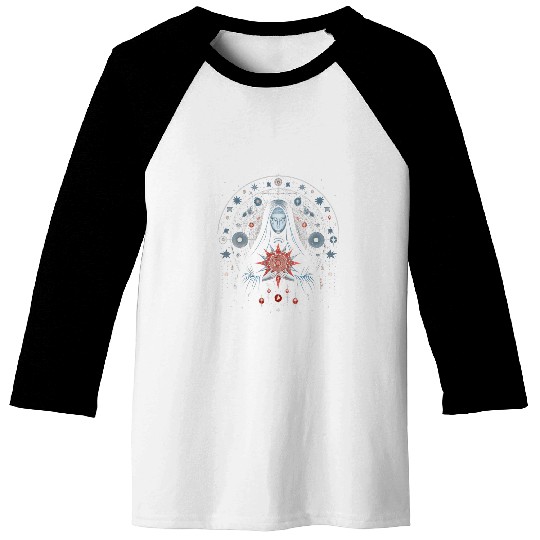 Mother Mary Christmas Peace Meditation Catholic Christian 33 Baseball Tees