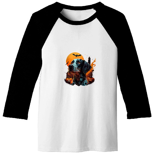 Funny german shorthaired pointer Cute Halloween 1 Baseball Tees