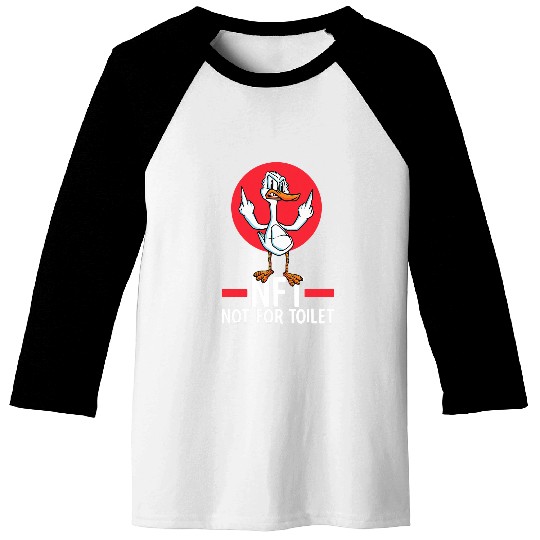 NFT Art Cartoon Duck Goose Funny Gesture Baseball Tees