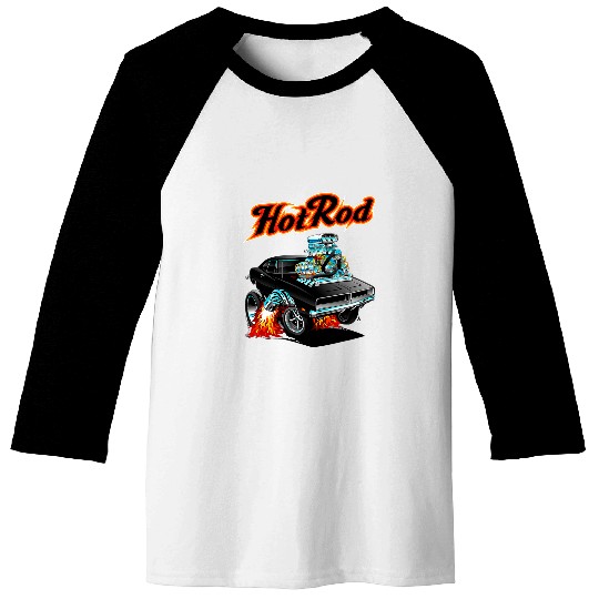 Muscle Car Mayhem Classic Car Mechanic Racing Engines Hotrod 210 Baseball Tees