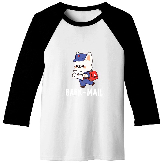 Cream French Bulldog Barkmail Funny Dog Mailman Baseball Tees