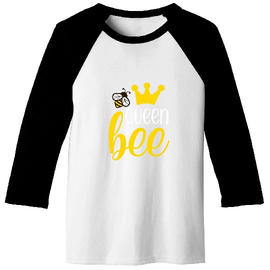Queen Bee Crown Bee Keeper Outfit Girls Cute Beekeeping Baseball Tees