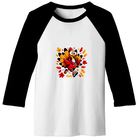 Turkey Run Costume Thanksgiving Running Turkey Trot 24 Baseball Tees