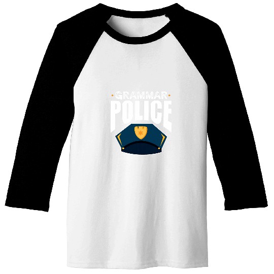 Grammar Police English Teacher Baseball Tees