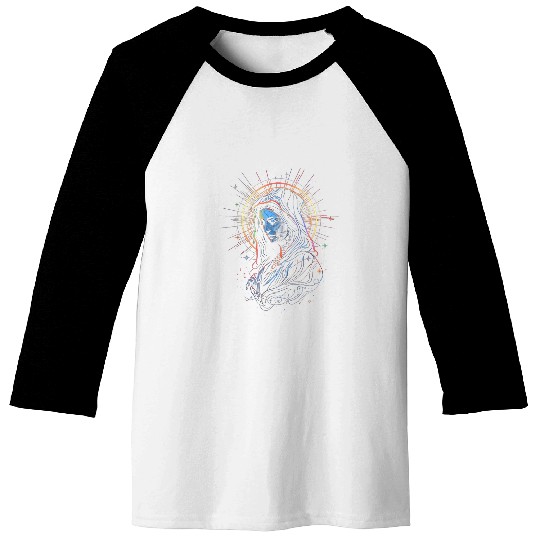 Mother Mary Virgin Mary Queen of Heaven Catholic Art 26 Baseball Tees