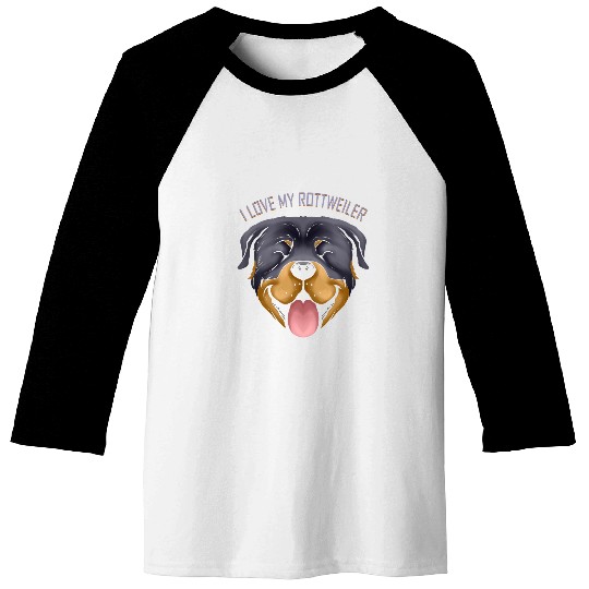 Dog Rottweiler Lover I Love My Rottweiler Baseball Tees