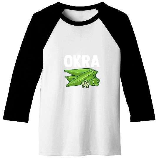 Lacrosse Gift Okra Vegetable Food Vegetarian Baseball Tees