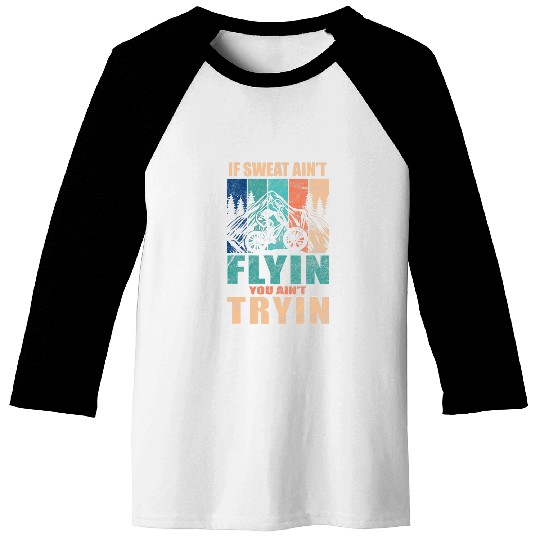 Discover Retro Mountain Bike Biker Cyclist Bicycle Rider MTB Racer Baseball Tees
