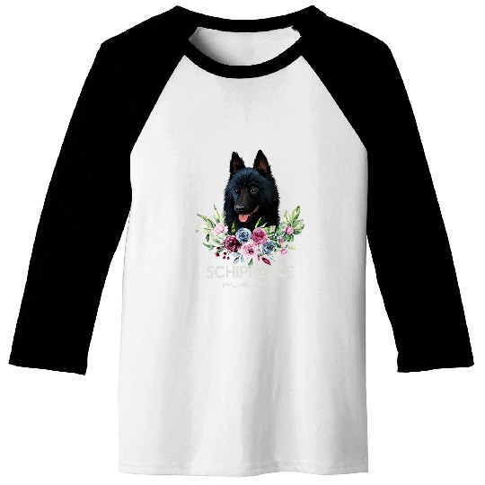 Schipperke Gifts Dog Mom Baseball Tees