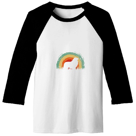 Retro Great Pyrenees vintages Rainbow Dog Men Women Baseball Tees