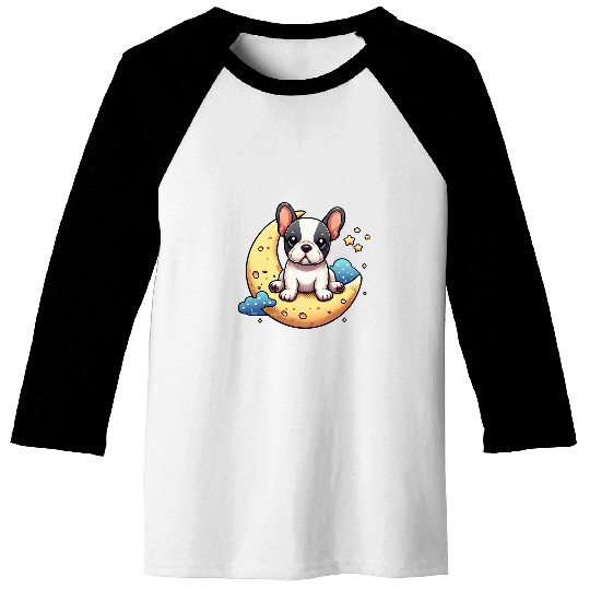 Lunar Frenchie Adventures Beyond Dog Lover French Bulldog 2 Baseball Tees