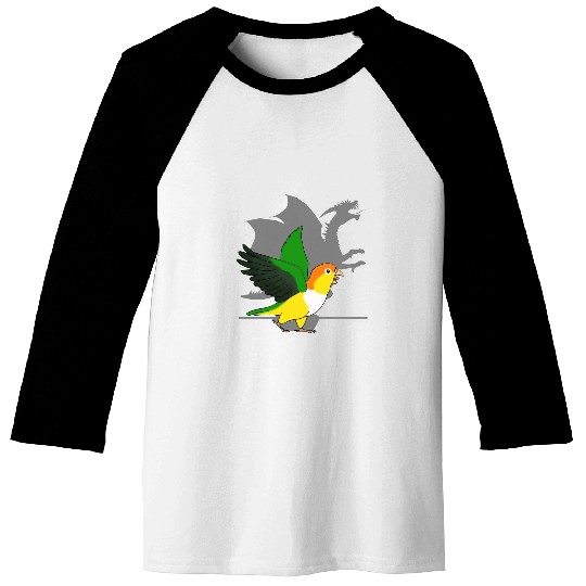 White Bellied Caique Dragon Shadow Funny Screaming Parrot Baseball Tees