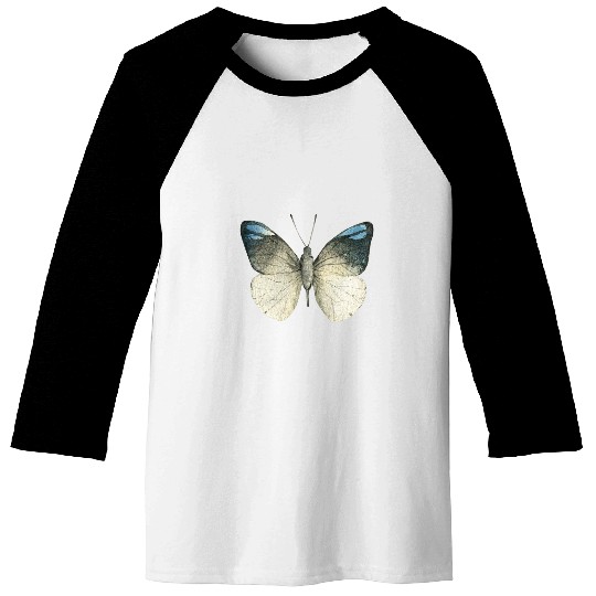 Watercolor Moth vintages Goth Horror Antisocial Butterfly 24 Baseball Tees