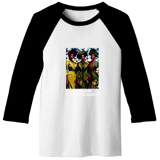 Harlem Renaissance 1920s Black History Month Abstract Art Baseball Tees