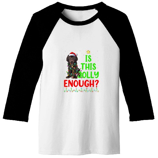 Funny xmass Tree Is This Jolly Enough Cane Corso Christmas Baseball Tees