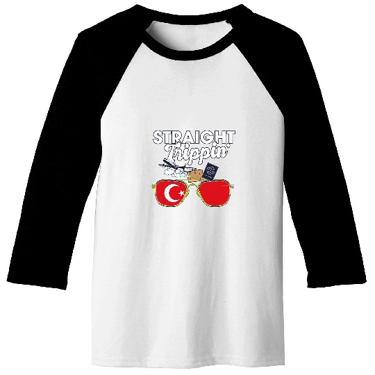 Straight Trippin Turkey Vacation Tour Travel Trip Matching Baseball Tees