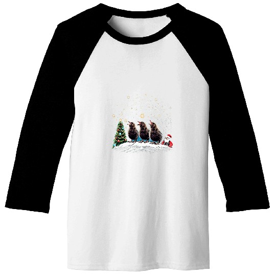 New Zealand Kiwi Birds Singing Christmas Carols Santa Art Baseball Tees