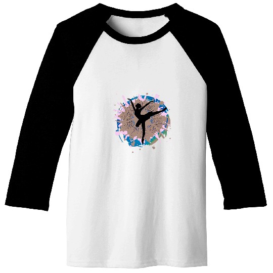 Motivational Ballet Dancer Silhouette Dancing Ballerina Cute Baseball Tees