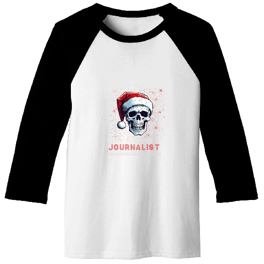 Santa Is Watching So Be Nice To The Journalist Baseball Tees