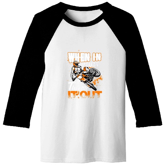 Motocross motorcycle crossing supercross biker motorsport Baseball Tees