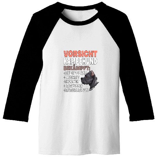 Vorsicht Kampfhund Funny Dog Saying Cane Corso Owner Baseball Tees